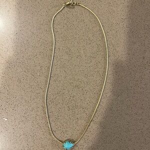 Kendra Scott Gold Necklace with Turquoise Accent